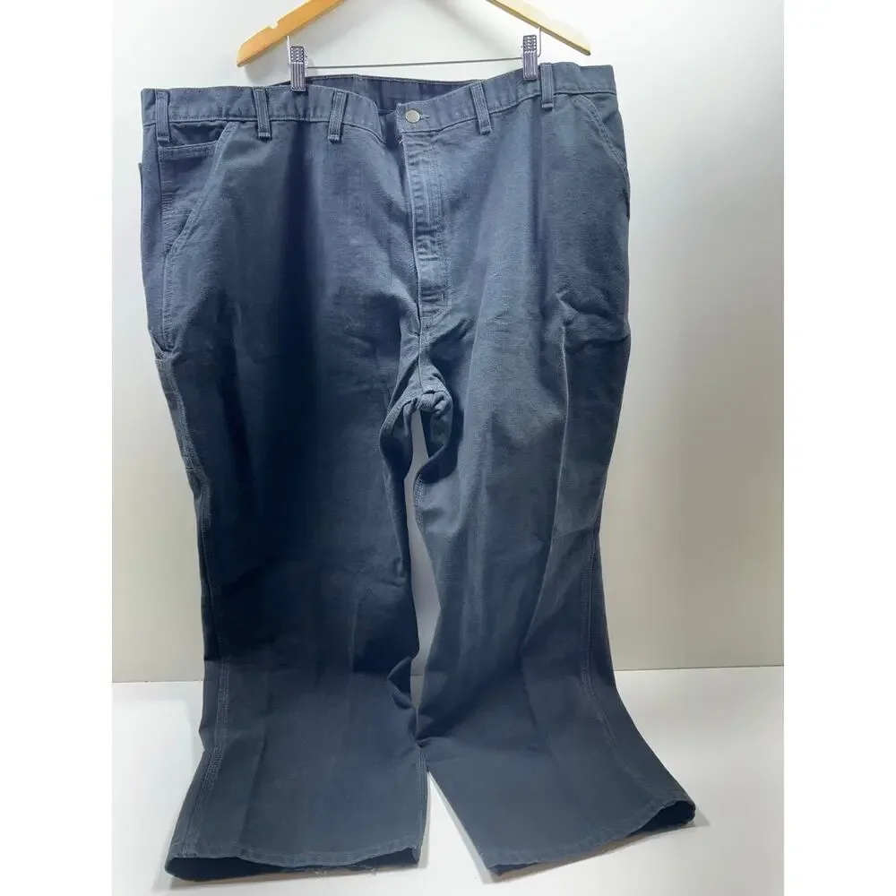 Carhartt Men’s Duck Canvas Black Pants Sz 50X30 B11-BlK Loose Original Fit